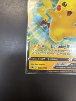 Pikachu V Black Star Promo - SWSH198 - Sword & Shield Pokemon TCG Holo | NM - Image 2