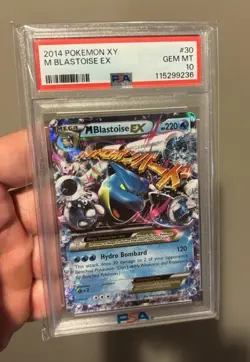 2014 M Blastoise EX HOLO mega #30/146 PSA 10 GEM MINT (POP 174!) pokemon XY - Image 1