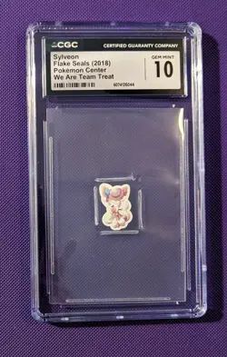 Pokemon Flake Seal Sticker *Sylveon* We Are Team Treat 2018 *CGC 10* Halloween - Image 1