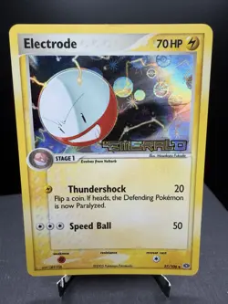 Pokemon TCG EX Emerald Electrode 27/106 Reverse Pokeball Holo Stamp LP - Image 1