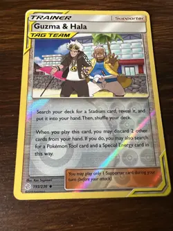 Guzma & Hala 193/236 S&M Cosmic Eclipse Reverse Holo Pokemon TCG LP - Image 1