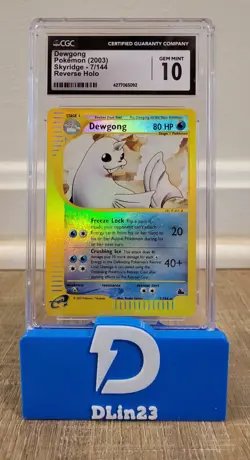 2003 POKEMON SKYRIDGE DEWGONG REVERSE HOLO #7/144 CGC 10 GEM MINT - Image 1