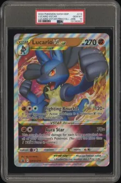 PSA 10 - 2022 Pokemon LUCARIO VSTAR Jumbo Black Star Promo #214 (0601) - Image 1