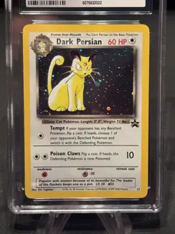 Dark Persian Holo 17 2000 Black Star Promo Nintendo Magazine Pokemon CGC 8.5🐈‍⬛ - Image 3