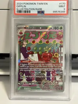 Pokemon Dipplin 170/167 Twilight Masquerade Illustration Rare Holo PSA 9 - Image 1