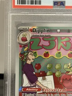 Pokemon Dipplin 170/167 Twilight Masquerade Illustration Rare Holo PSA 9 - Image 2