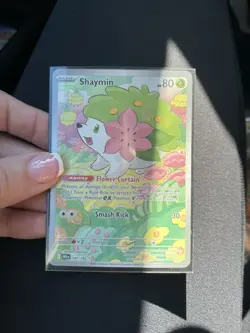 Pokemon Shaymin 185/182 Sv10 Destined Rivals Illustration Rare Basic Holo 80 HP - Image 1