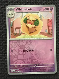 Whimsicott - Reverse Holo - Paldean Fates - Pink & Pastel Pokemon Gallery - Image 1