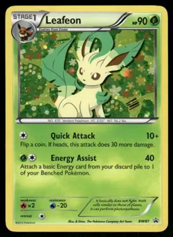 Pokemon Cards Leafeon BW87 BW Black Star Promos Promo NM - Image 1
