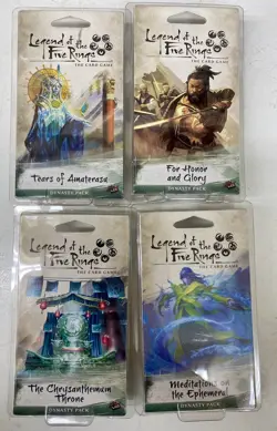 Legend of the Five Rings Card Game lot of 4 Dynasty Packs New Sealed 03 - Image 1