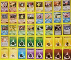 VINTAGE POKEMON GYM HEREOS CARDS COLLECTION (( 40 CARDS )) D - Image 2