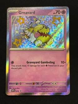 Pokemon Card Greavard SVP 070 Black Star Promo Shiny Paldean Fates Near Mint - Image 1