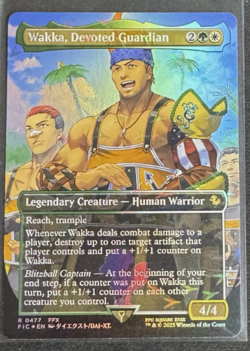 Wakka, Devoted Guardian Borderless Chocobo Track FOIL MTG Final Fantasy 0477 - Image 1