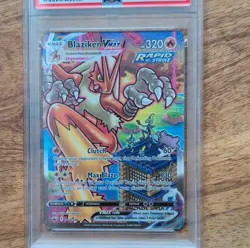 Pokemon Blaziken VMAX Alternate Art Secret Rare Rapid Strike 201/198 Holo PSA - Image 3