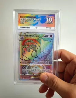 Mewtwo VSTAR 079/078 Rainbow Rare – Pokemon GO – ACE 10 Gem Mint - Image 1