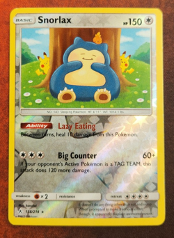 Pokemon Snorlax 158/214 Sm-Unbroken Bonds Holo Rare Reverse Holo NM 11 - Image 1
