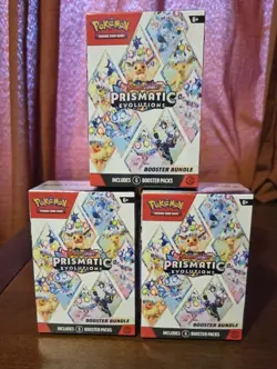 Pokemon TCG Prismatic Evolutions Booster Bundle Factory Sealed (x3) - Image 1