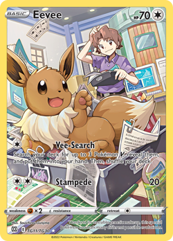 Eevee TG11/TG30 Holo Brilliant Stars Trainer Gallery Pokemon MP - Image 4
