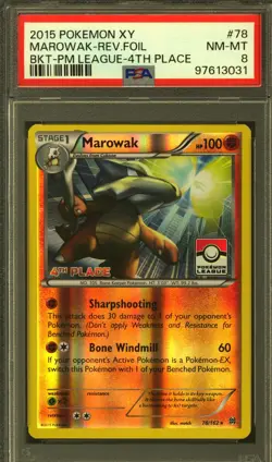 Pokemon Pokemon League 4th Place Promo Marowak PSA 8 - Image 1