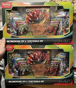 Pokemon TCG Incineroar Ex & Torterra Ex Special Collection Box (Lot of 2) - Image 1