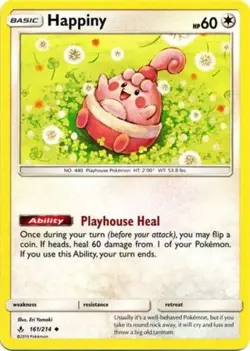 4x NM-Mint Happiny - 161/214 - Uncommon Pokemon Unbroken Bonds - Image 1