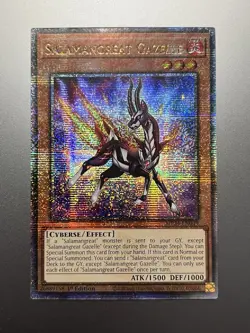 Yugioh - Salamangreat Gazelle Quarter Century Secret Rare MP24-EN049, NM, 1st Ed - Image 1