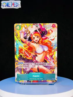 One Piece Card Game 🏴‍☠OP14-031 Nami SR NM Alt Art Foil ENGLISH - Image 1