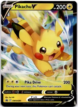 Pikachu V Promo SWSH: Sword & Shield Promo Cards SWSH285 NM - Image 1