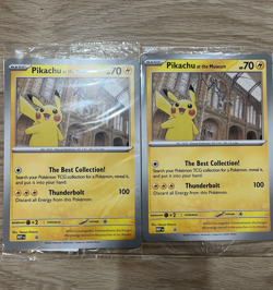 2x Pikachu at the Museum (Sealed) Pokemon TCG Promo Oversized Card - UK - Image 1