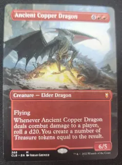 Ancient Copper Dragon Borderless Commander Legends Baldur's Gate MTG NM CLB 368 - Image 1