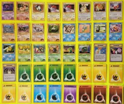 VINTAGE POKEMON GYM HEREOS CARDS COLLECTION (( 40 CARDS )) B - Image 1