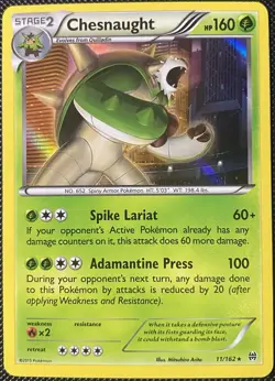 Chesnaught 11/162 Breakthrough Holo - Pokemon Card - Image 1