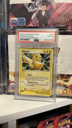 2003 POKEMON BLACK STAR PROMO #012 PIKACHU-HOLO Psa 6 - Image 3
