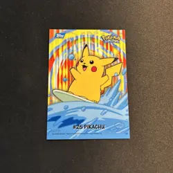2000 Topps Pokemon TV Animation Series 2 Surfing #25 Pikachu 8 Of 10 Stick-Ons - Image 1