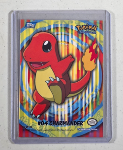 Charmander Sticker – 2000 Topps Pokemon TV – #04 Stick‑Ons – 10 of 10 – Collect - Image 1