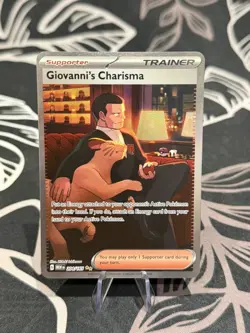 Pokemon Card Giovanni's Charisma 204/165 Special Illustration Rare Near Mint - Image 1