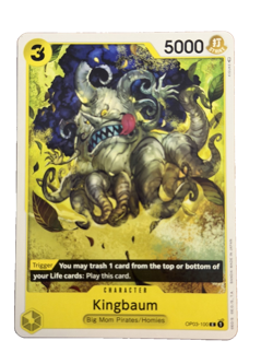 New: One Piece CCG Kingbaum OP03-100 Pillars of Strength Regular Common - Image 1