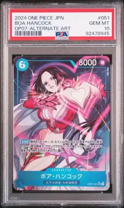PSA 10 Boa Hancock SR Alternate Art OP07-051 2024 ONE PIECE Card Japanese - Image 1