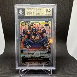 Bandai One Piece Emperors Marshall.D.Teach Manga Art SR OP09-093 BGS 9.5 - Image 1