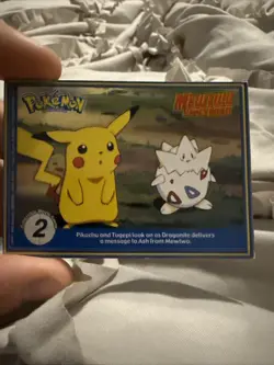 Topps Pokemon The First Movie Burger King Promo Card - #25 Pikachu PokeTrivia - Image 1