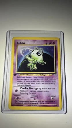 Pokemon Celebi 1st Edition Holo Rare Neo Revelation 3/64 English Card - Image 1