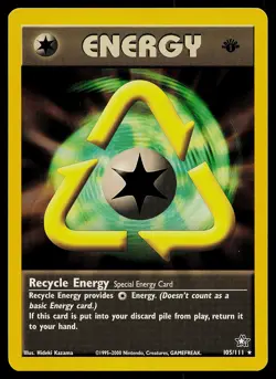 Pokemon Card - Recycle Energy Neo Genesis 105/111 Rare 1st Edition - Image 1