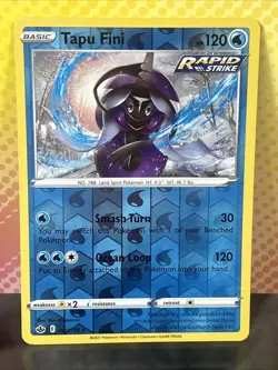 Tapu Fini Reverse Holo SWSH06: Chilling Reign #040/198 Pokemon TCG Card LP - Image 1