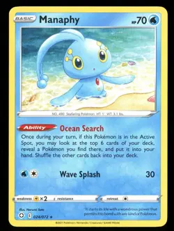 Manaphy 024/072 Rare - Shining Fates - Pokemon Card - Image 1