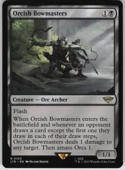 Magic the Gathering TCG Orcish Bowmasters R Universes Beyond: The Lord of the Ri - Image 1
