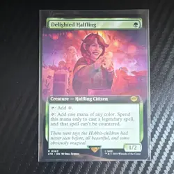 Magic: The Gathering Delighted Halfling Lord of the Rings 363 Extended Art Rare - Image 1