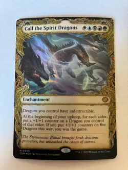 MTG Call the Spirit Dragons (Showcase) Tarkir: Dragonstorm NM Foil - Image 1