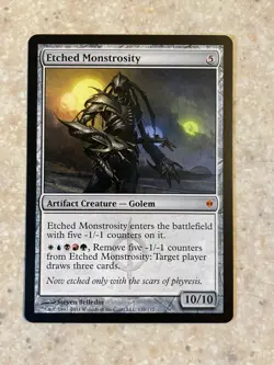 MTG NM Etched Monstrosity [New Phyrexia] - Image 1