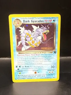 Pokemon Vintage Dark Gyarados 8/82 Holo Team Rocket Prerelease Promo WOTC AA - Image 2