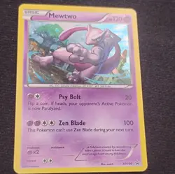 Pokemon TCG Mewtwo XY Promo Holo Basic Black Star XY100 120HP English 2015 - Image 1